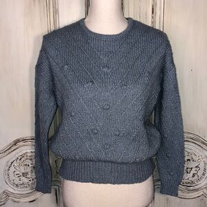 Elodie Girl Crew Neck Drop Shoulder Long Sleeve Popover Sweater Size Large